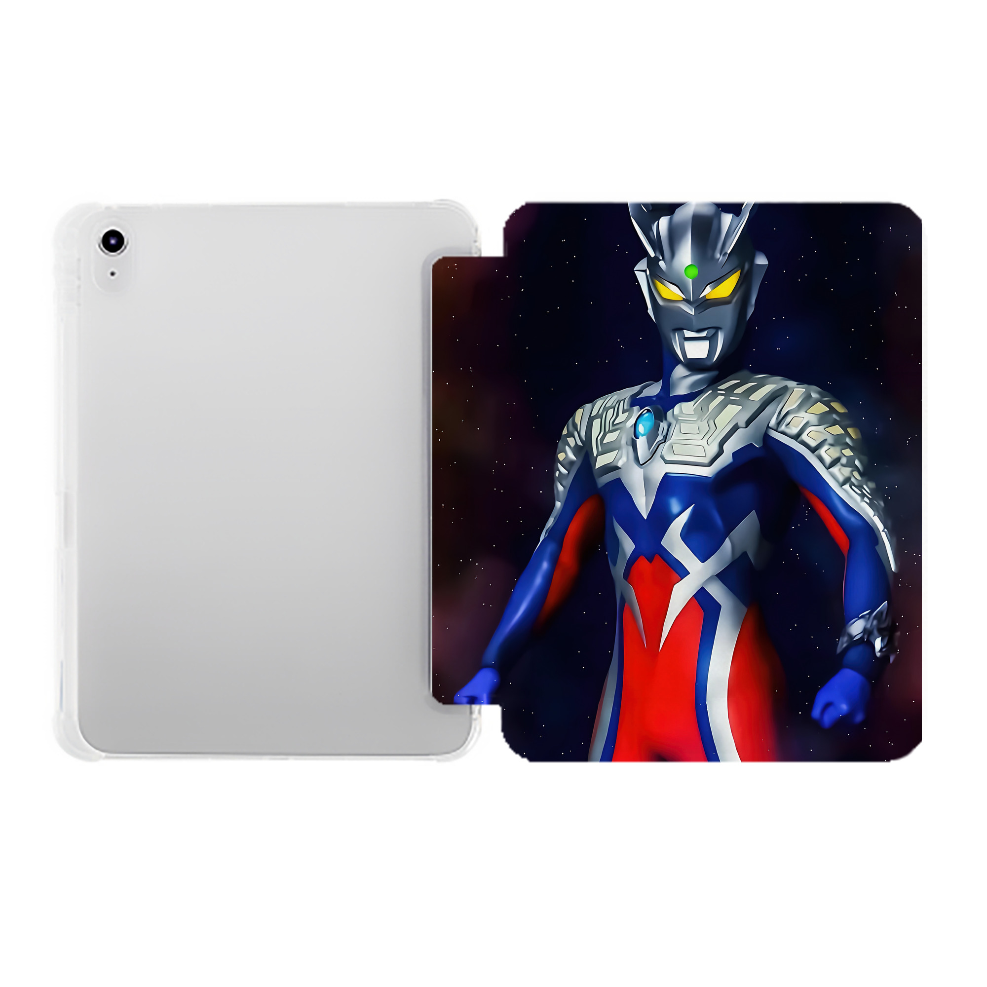 （画像用） ウルトラマン Ultraman IPad ケース ペン収納付き 三つ折りスタンド PUレザー×シリコン 対応機種9.5/10.5/10.9インチ